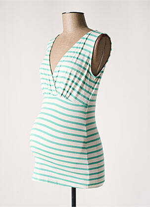 Tricou / top maternitate guler în v verde BALLOON femeie