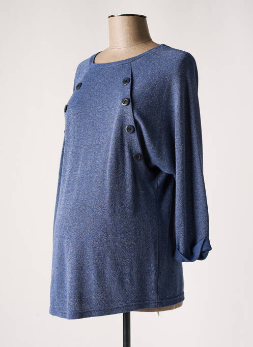 Pulover maternitate albastru BALLOON femeie