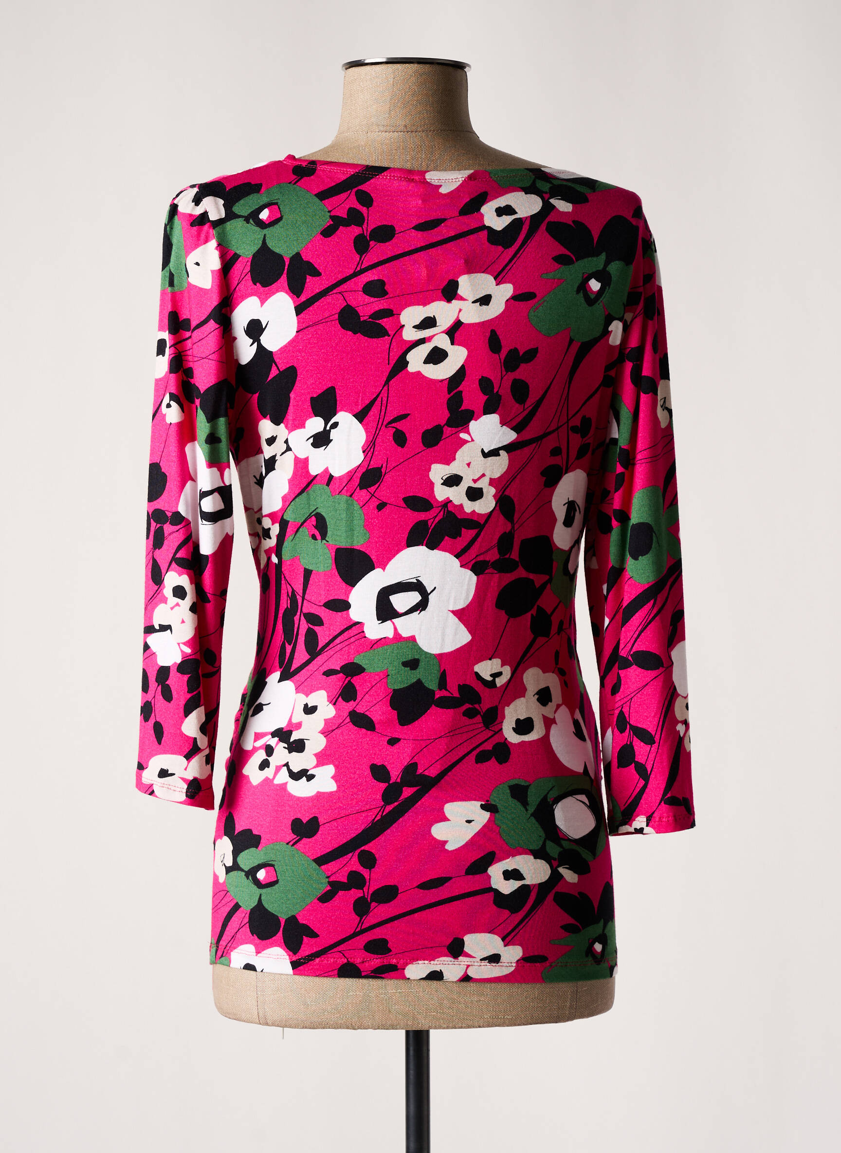 Tricou / top maternitate imprimeu floral roz POMKIN femeie