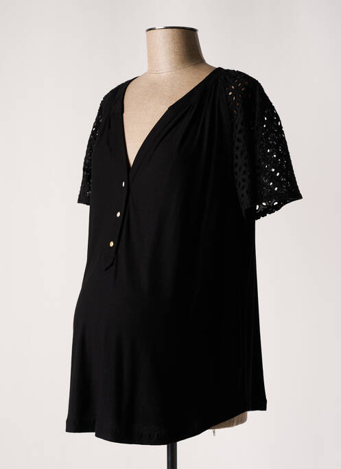 Bluză de maternitate negru BALLOON femeie