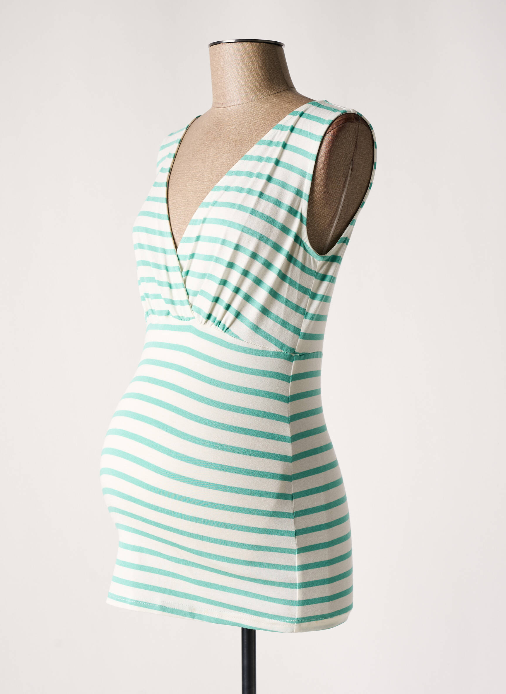 Tricou / top maternitate fără mâneci verde BALLOON femeie