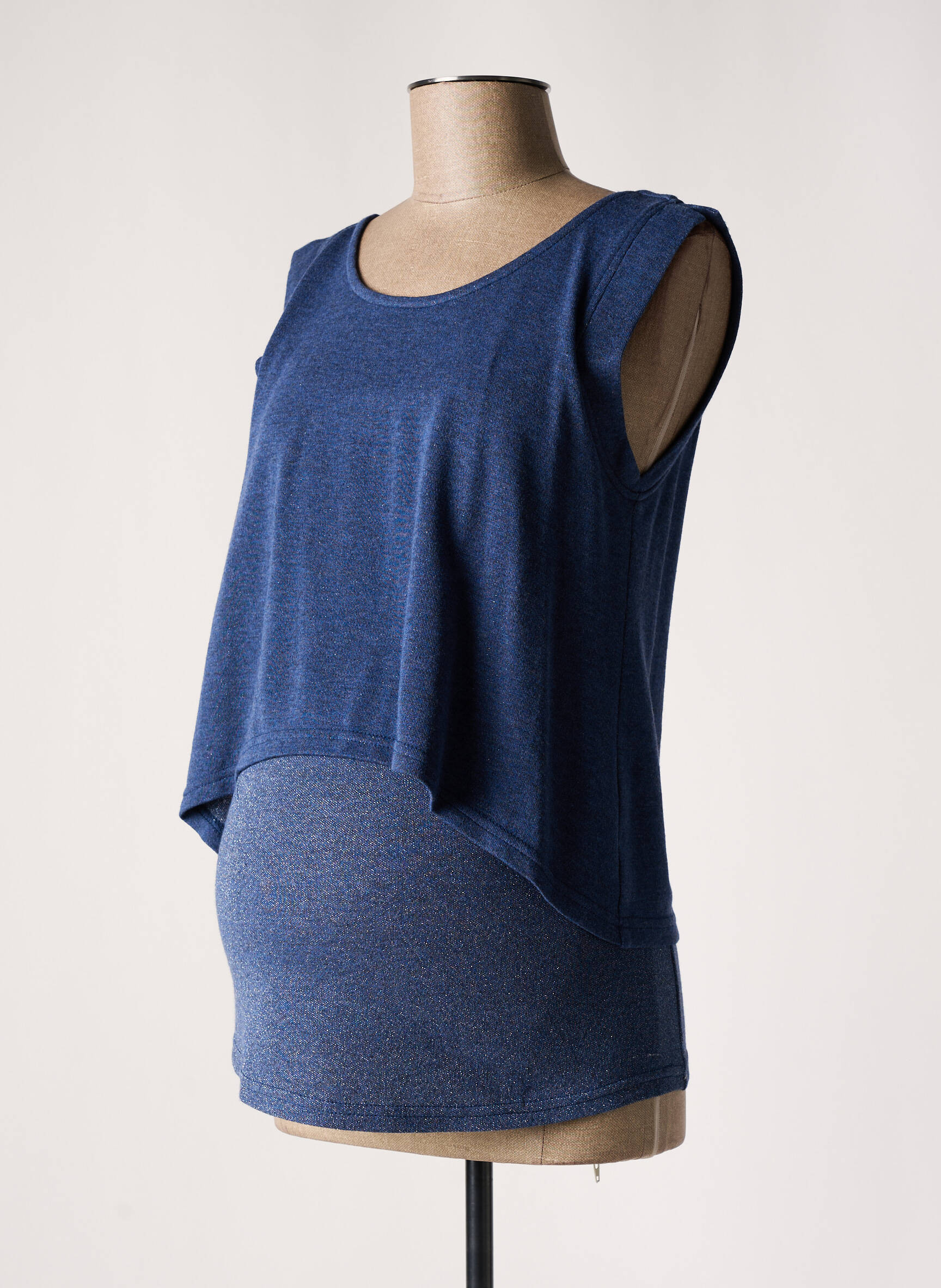 Tricou / top maternitate fără mâneci albastru BALLOON femeie