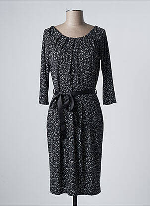 Rochie midi mâneci 3/4 mâneci 3/4 negru JULIE GUERLANDE femeie