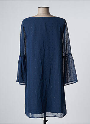 Rochie scurtă croială fluidă mâneci 3/4 albastru MOLLY BRACKEN femeie