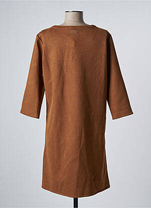 Rochie midi mâneci 3/4 mâneci 3/4 maro THALASSA femeie