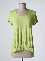 Top țesătură jersey mâneci scurte verde SEE THE MOON femme
