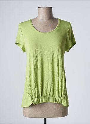 Top țesătură jersey mâneci scurte verde SEE THE MOON femme