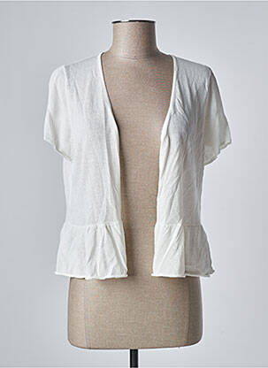 Vestă cu mâneci scurte alb CREAM femeie