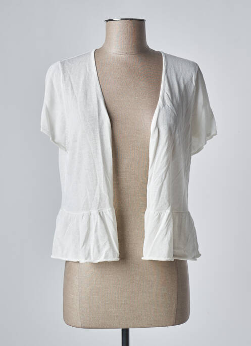 Vestă cu mâneci scurte alb CREAM femeie