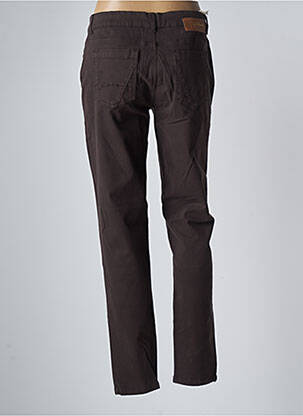 Pantalon slim țesătură poplin mărime normală maro LOLA ESPELETA femeie