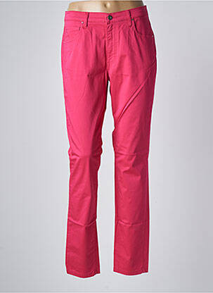 Pantalon slim țesătură poplin mărime normală roz LCDN femeie