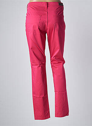 Pantalon slim țesătură poplin mărime normală roz LCDN femeie