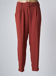 Pantalon drept țesătură crep mărime normală maro ANDAM femme