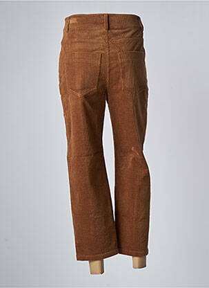 Pantalon 7/8 închidere cu fermoar sub clapetă cu nasturi mărime normală maro SEE THE MOON femme