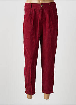 Pantalon 7/8 talie înaltă talie înaltă roșu KANOPE femeie