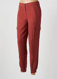 Pantalon cargo talie elastică mărime normală portocaliu LCDN femme
