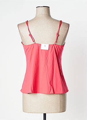 Top/caraco efect material satinat roz LOUISA BRACQ femeie