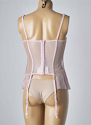 Corset/jartieră efect material satinat roz CHRISTIES femeie