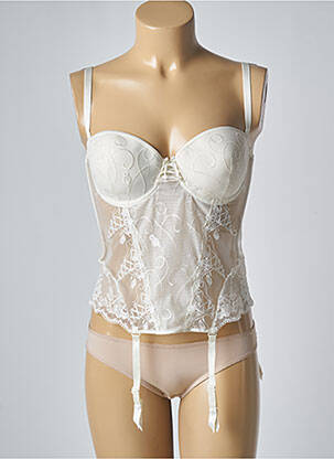 Corset/jartieră efect material satinat bej ANTINEA femeie