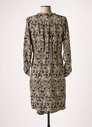 Rochie midi imprimeu fantezie mâneci lungi negru SEE U SOON femeie