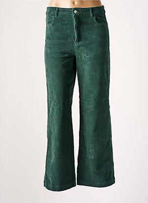 Pantalon evazat elasticitate talie înaltă verde MUS & BOMBON femeie