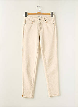 Pantalon slim bej FIVE femeie