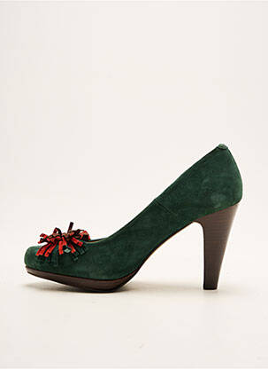 Pantofi cu toc vârf ascuțit toc de 7 la 9 cm verde COULEUR POURPRE femeie