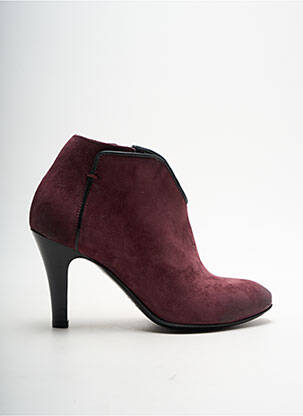 Botine/ghete nubuc toc de 4 la 6 cm violet LA BOTTEGA DI LISA femeie