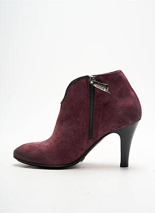 Botine/ghete nubuc toc de 4 la 6 cm violet LA BOTTEGA DI LISA femeie