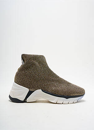 Adidași vârf rotund toc de 4 la 6 cm auriu SEMERDJIAN femme
