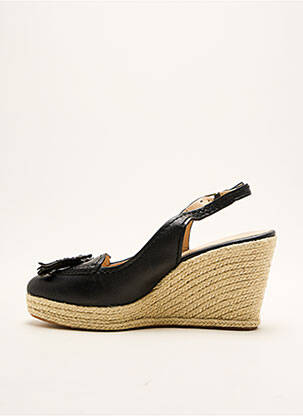 Espadrile țesătură satinată toc de 7 la 9 cm negru BRUNO PREMI femeie