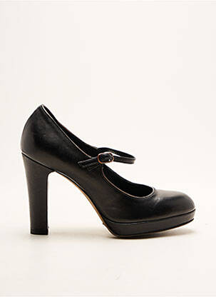 Pantofi cu toc țesătură satinată toc de 7 la 9 cm negru ALBERTO FERMANI femeie