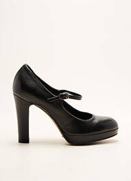 Pantofi cu toc țesătură satinată toc de 7 la 9 cm negru ALBERTO FERMANI femeie