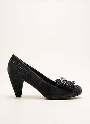 Pantofi cu toc nubuc toc de 4 la 6 cm albastru JANET & JANET femeie