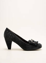 Pantofi cu toc țesătură satinată toc de 4 la 6 cm albastru JANET & JANET femme