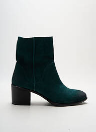 Botine/ghete nubuc toc de 4 la 6 cm verde LES:VENUES femeie