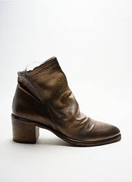 Botine/ghete material neted toc de 4 la 6 cm maro STRATEGIA femeie