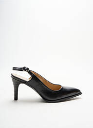 Pantofi cu toc țesătură satinată toc de 4 la 6 cm negru MURATTI femeie