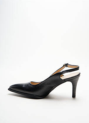 Pantofi cu toc țesătură satinată toc de 4 la 6 cm negru MURATTI femeie