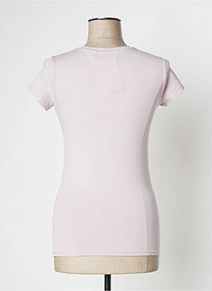 Tricou serigrafie cu strasuri mâneci scurte violet GUESS femeie