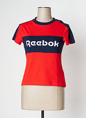 Tricou serigrafie mâneci scurte roșu REEBOK femeie
