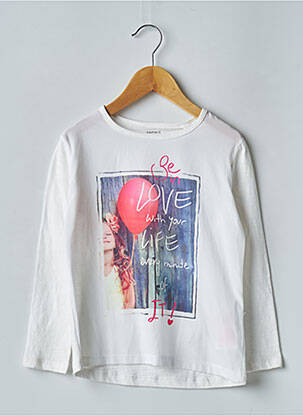 Top mâneci lungi mâneci lungi alb NAME IT fille