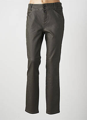 Pantalon slim țesătură acoperită mărime normală verde STREET ONE femeie