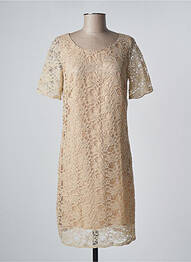 Rochie midi mâneci scurte mâneci scurte bej ZEPELINE femeie