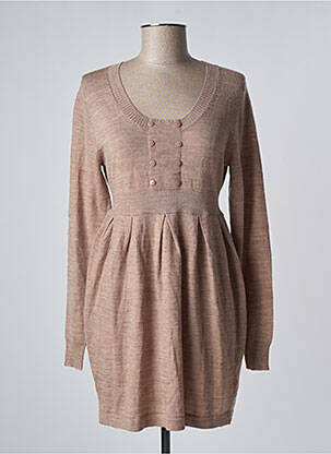 Rochie midi maro FOLIA femeie