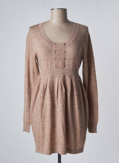 Rochie midi maro FOLIA femeie