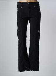 Pantalon drept închidere cu fermoar sub clapetă cu nasturi mărime normală negru VERSACE femme