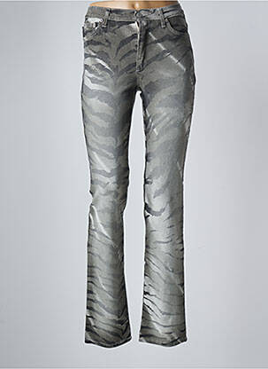 Blugi cu croială dreaptă elasticitate mărime normală verde PIANURASTUDIO femeie