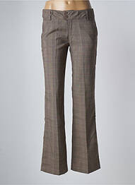 Pantalon drept elasticitate talie joasă maro FREESIA femeie