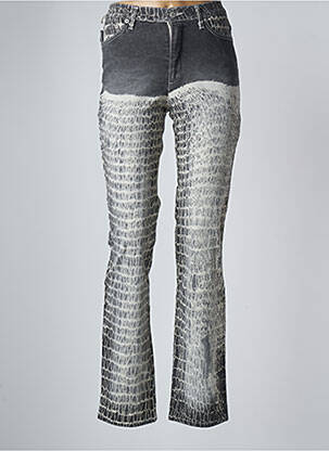 Blugi cu croială dreaptă gri PIANURASTUDIO femeie